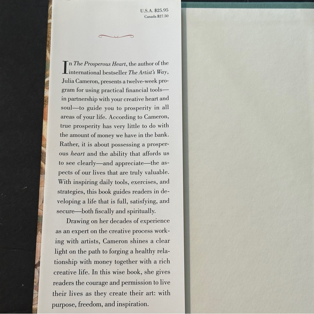 The Prosperous Heart by Julia Cameron | Self-Help, Finance | Hardcover Book - Picture 3 of 10
